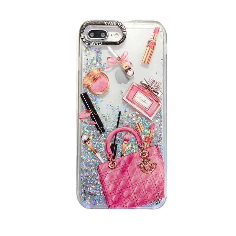 Fashion Minimalist Liquid Glitter Quicksand Phone Case