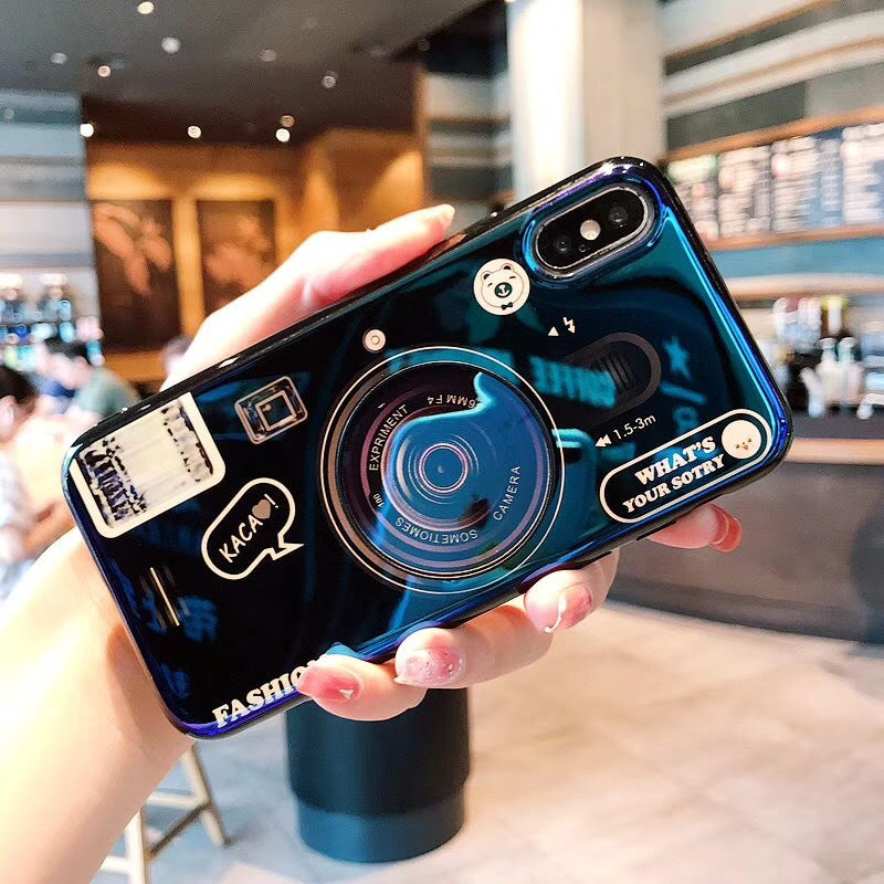 Samsung Note10 Retro Blu-Ray Camera Phone Case For A50A70 Messenger Lanyard Silicone Phone Case Soft