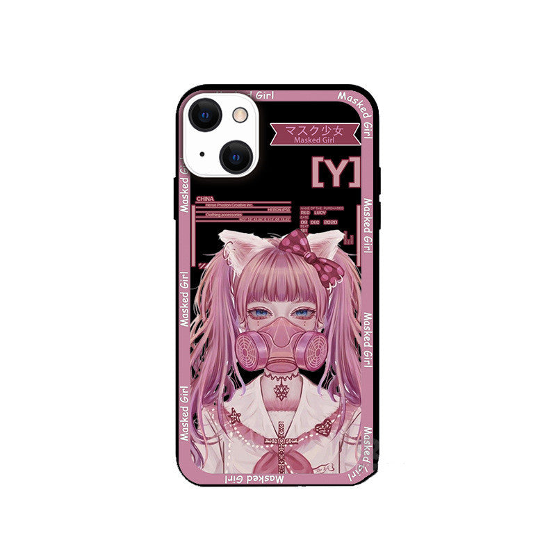 Fashion Simple Mask Girl Print Phone Case