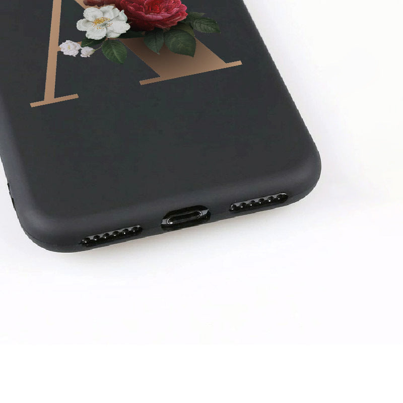 26 English Alphabet Silicone Phone Case