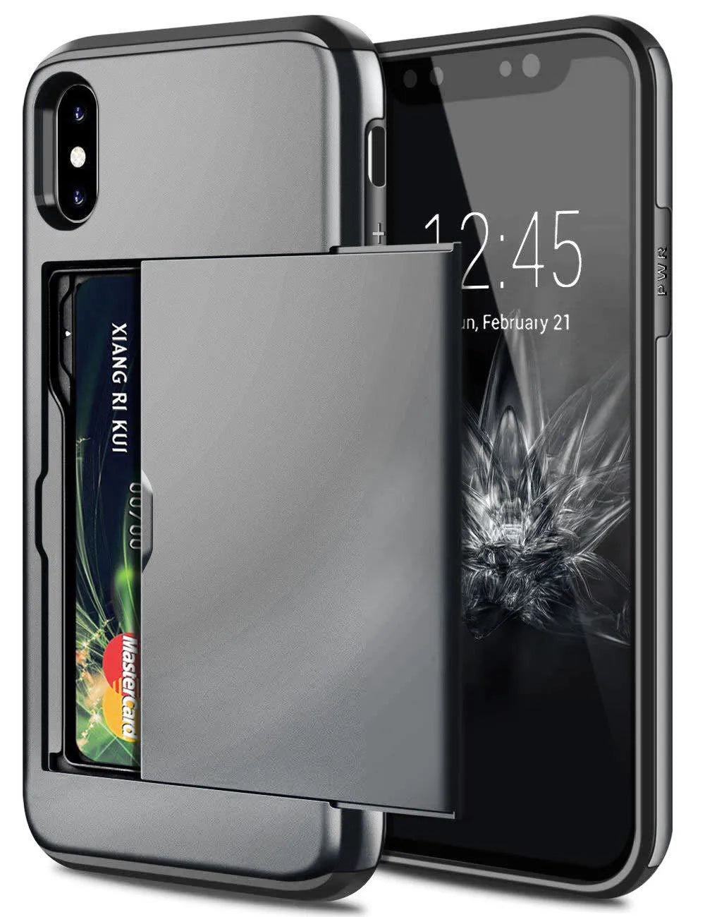 Business Phone Cases For iPhone X XS Max XR Case Slide Armor Wallet Card Slots Holder Cover for iPhone 7 8 Plus 6 6s 5 5S SE