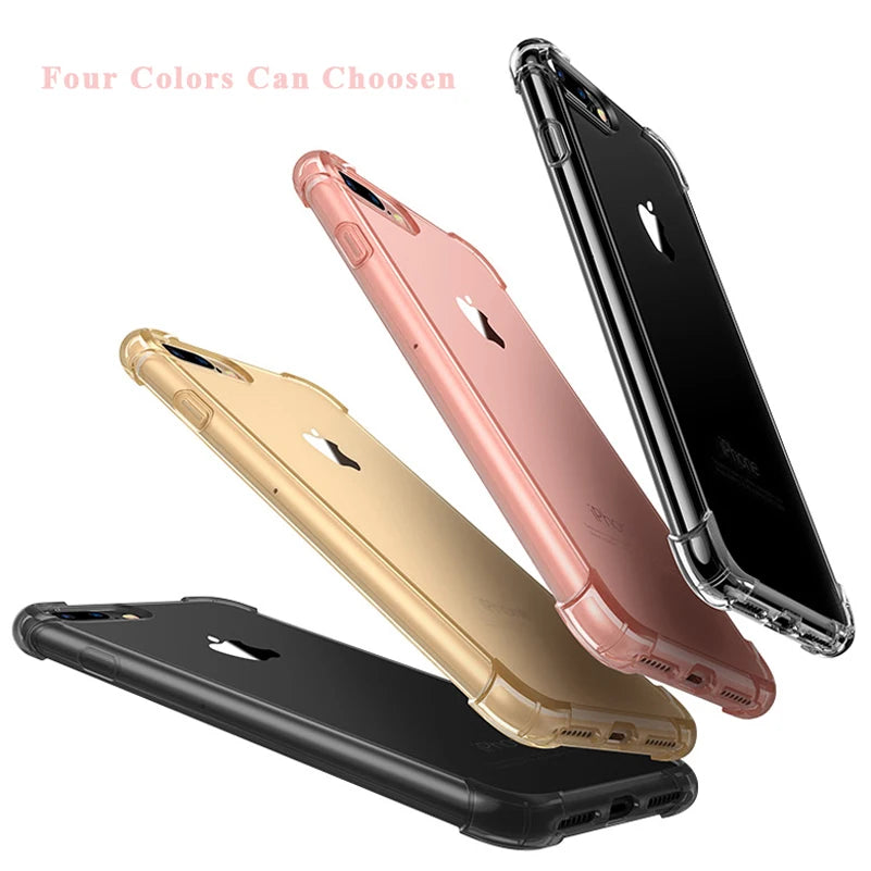 Airbag Drop Protection Soft TPU Clear Case For iPhone X XS MAX XR 8 7 6 6S Plus SE 2020 2022 Transparent Phone Cases Back Cover