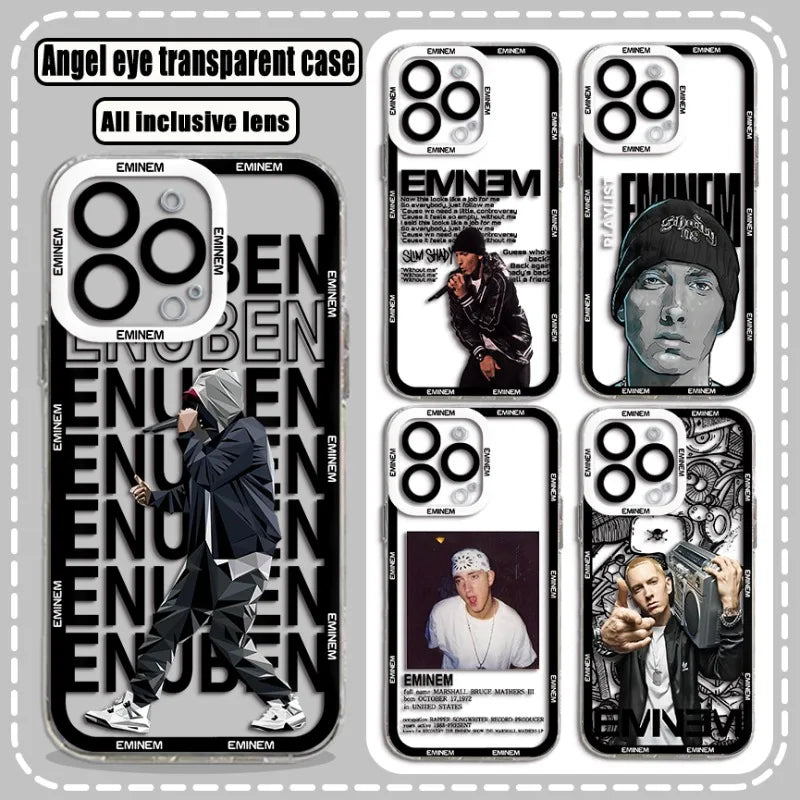 Rapper Singer Eminem Phone Case For iPhone 17 16 15 14 13 12 11 Pro Max Mini SE 7 8 Plus 17E Shockproof Non-Slip Cover Fundas