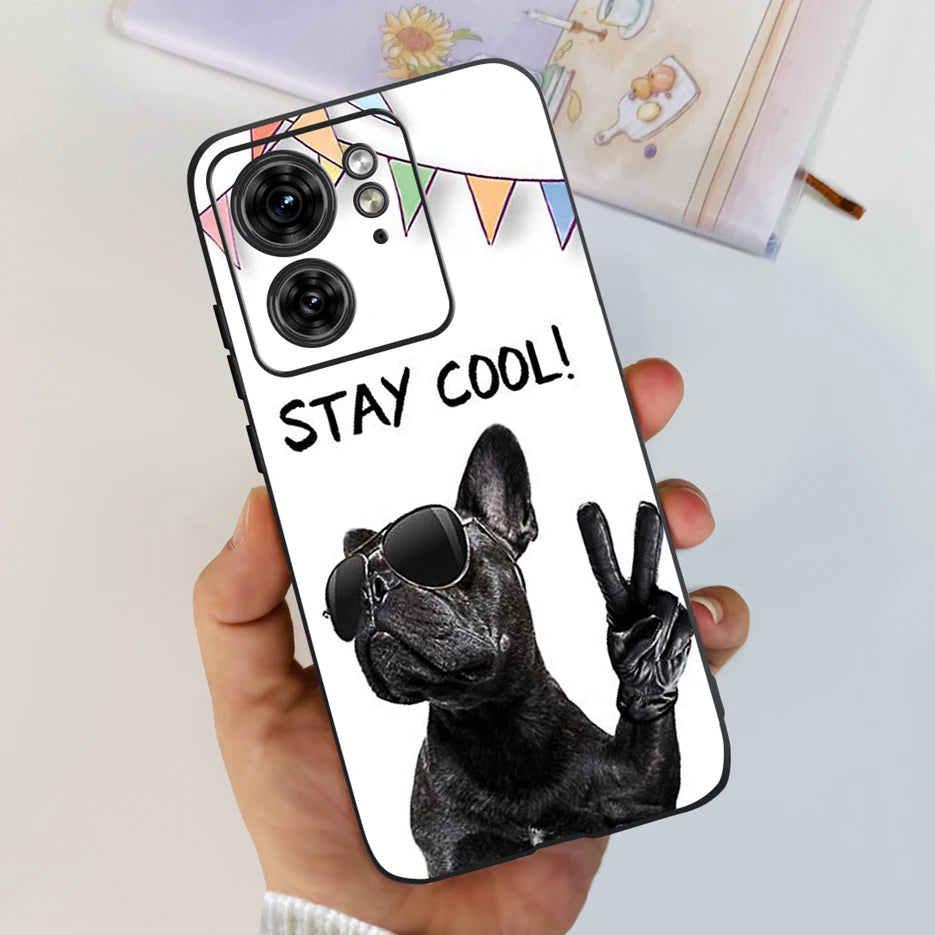 For Motorola Edge 40 Case XT2303-2 Colorful Flower Painted Back Cover 6.55'' Soft Fundas For Motorola Edge 40 Edge40 Phone Cases