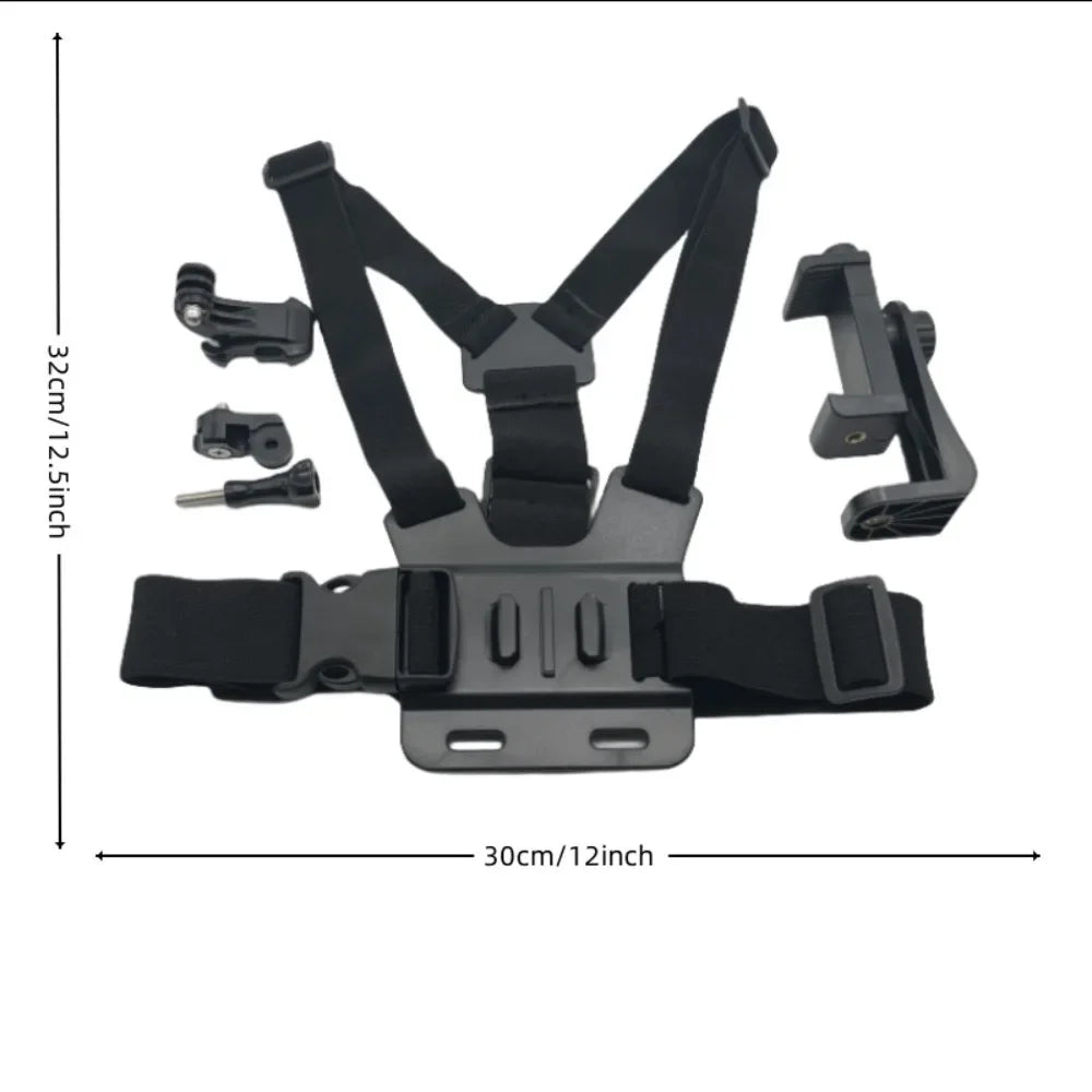 Smartphone Chest Mount Universal Holder Compatible with iPhone and Samsung Phone Mount for Filming or Photos