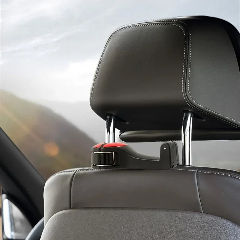 Car mounted hook black phone holder hook multifunctional car lock type phone holder creative rear headrest hook car universal