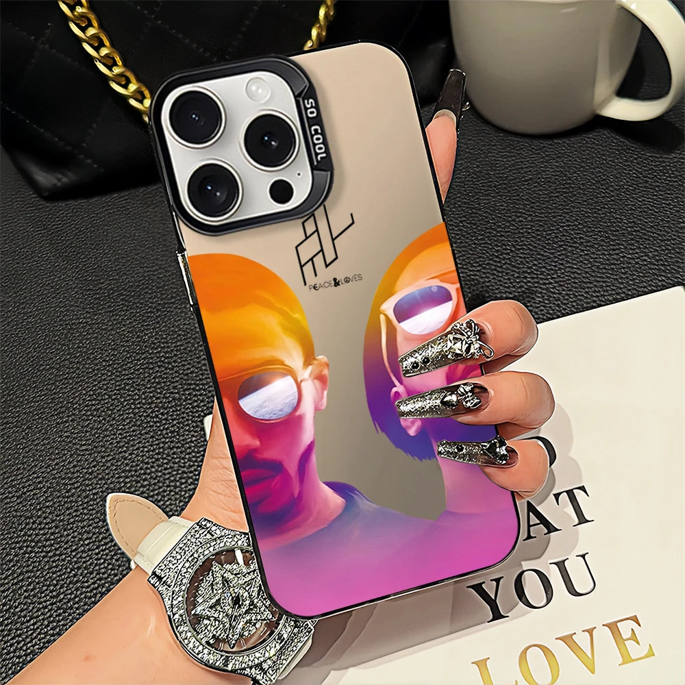 Rapper P-PNL Deux freres Laser Phone Case for iPhone 12 11 13 14 15 16 Max Pro Plus IMD Shockproof Silicone Coque