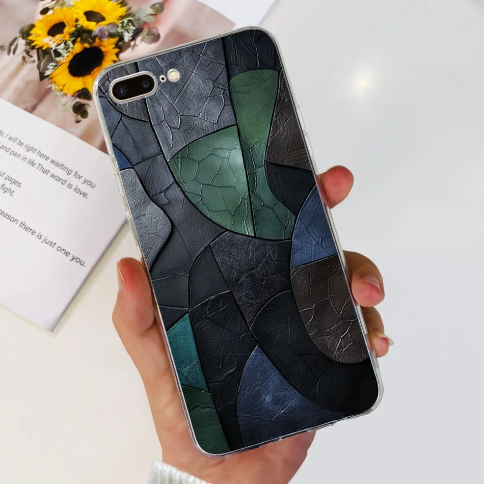 For iPhone 7 8 Plus Phone Case iPhone7 iPhone8 7Plus 8Plus SE 2020 2022 Fashion Cool Pattern Soft Silicone TPU Cases
