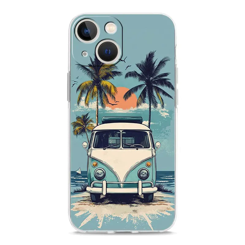 Phone Case For iPhone 17 Cases iPhone Air 16 15 12 13 14 Pro Max 15 Plus 16Pro iPhone11 Cover Combi Van Car Outdoor Camping