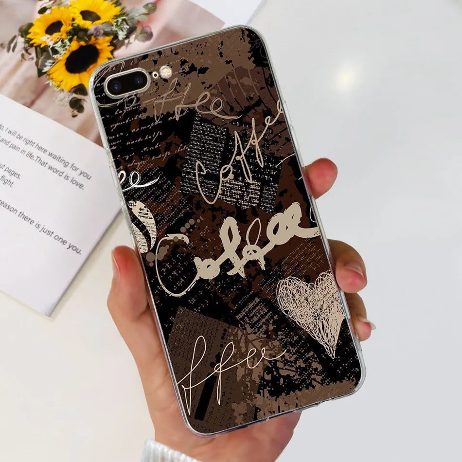 For iPhone 7 8 Plus Phone Case iPhone7 iPhone8 7Plus 8Plus SE 2020 2022 Fashion Cool Pattern Soft Silicone TPU Cases