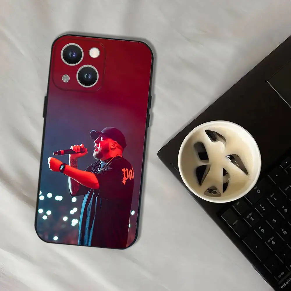 Rapper Maka Aura 2025 Tour Phone Case For iPhone 17,16,15,14,13,12,11,Pro,XS,Max,XR,Plus,E,SE4,Mini Black Soft Cover