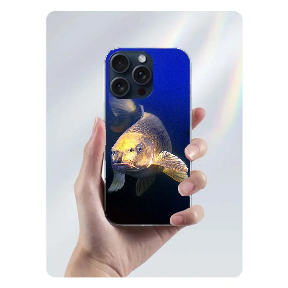 Carp Fishing Capa Phone Case For Iphone 17 Air 16 Pro Max 15 12 Pro 14 Plus 17E 16E 11 13 Mini Cover Cases Fundas Cell Clear TPU