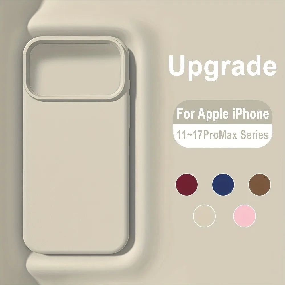 Original Official Liquid Silicone Phone Case For iPhone 17 15 16 14 13 12 Pro Max Soft Cases For iPhone Air 16 15 14 Plus Cover