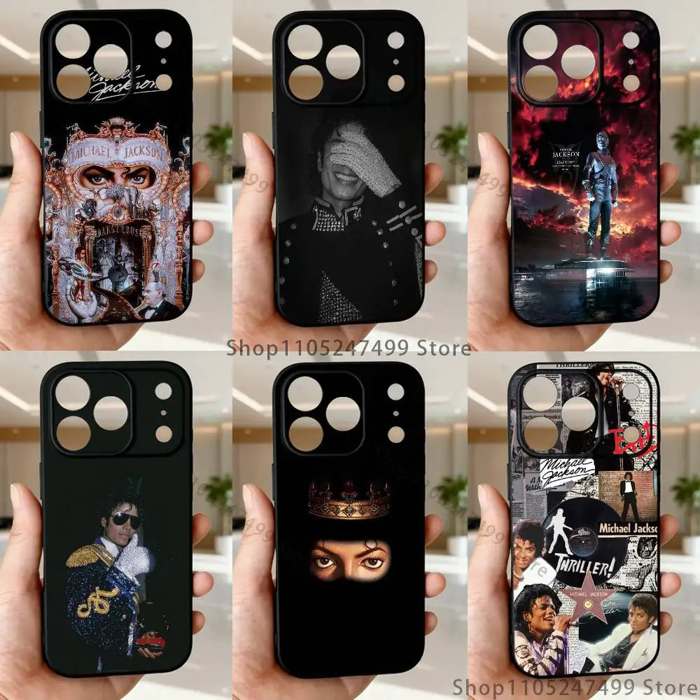 Thriller Dangerous M-Michael J-Jackson Phone Case For iPhone 17,16,15,14,13,12,11,Pro,Max,Plus,E,SE4,Air,Mini Black Soft Funda