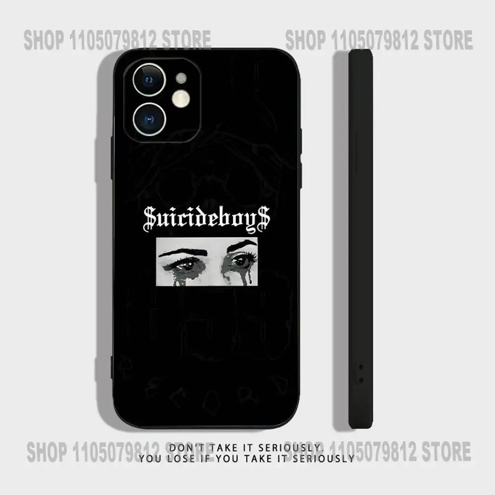 Rap Group S-Suicideboys-S G59 Phone Case For iPhone 17,16,15,14,13,12,11,XR,Pro,XS,Max,XR,Plus,Mini Silicone Black Shockproof