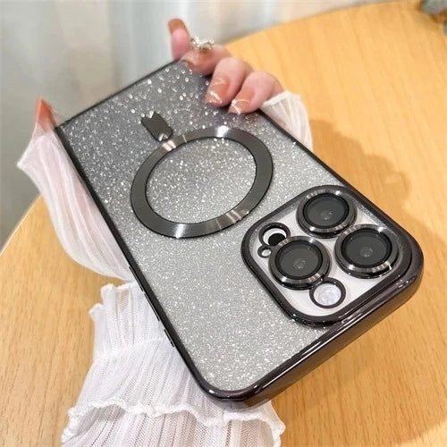 Glitter Shiny Cases  For iPhone 17 Air 16 15 14 13 12 11 Pro Max Plus For Magsafe Plating Soft Bling Wireless Charging Cover Hot