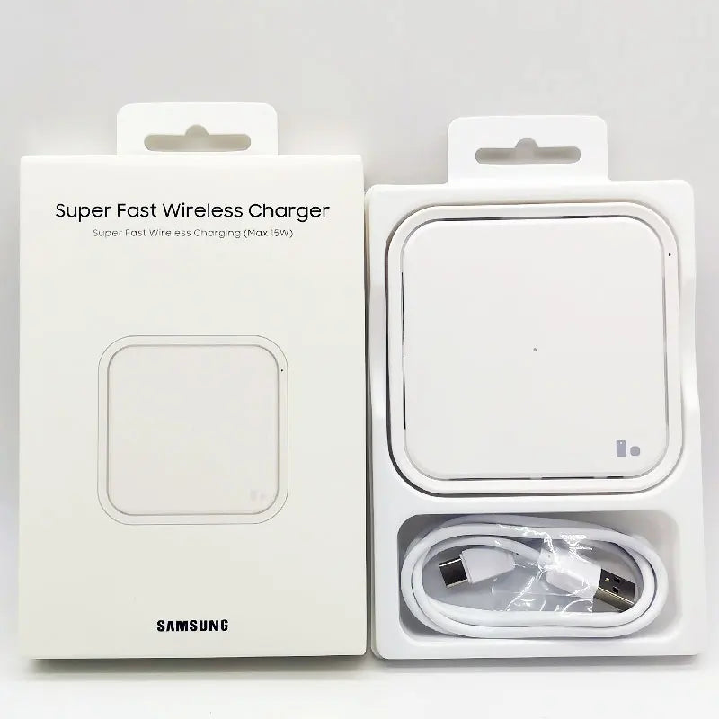 Samsung 15W Qi Wireless Charger Fast Charge Pad For Galaxy S24 S23 S22 S21 S20 Ultra Plus Z Flip Fold 6 5 4 3 For iPhone 15 Pro