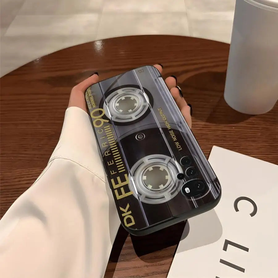 Vintage Cassette Case for Motorola Moto G50 G60s G53 G30 G71 G52 G32 G51 G73 Edge 20 Pro 30 Lite G22 Edge40 Phone Cover