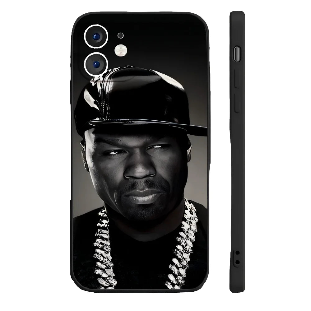 Rapper Hip Hop Street 50 Cent Phone Case Silicone Soft For IPhone 16 15 14 13 12 11 Plus Pro Max Plus