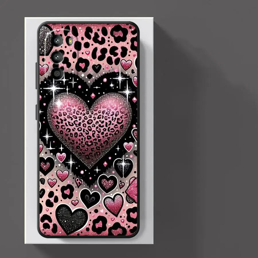 Exquisite Love Art Black Soft Phone Cover Case for Motorola Mot G71 G22 Edge40 Edge 20 Pro 30 Lite G52 G53 G30 G60 G60s G50 G32
