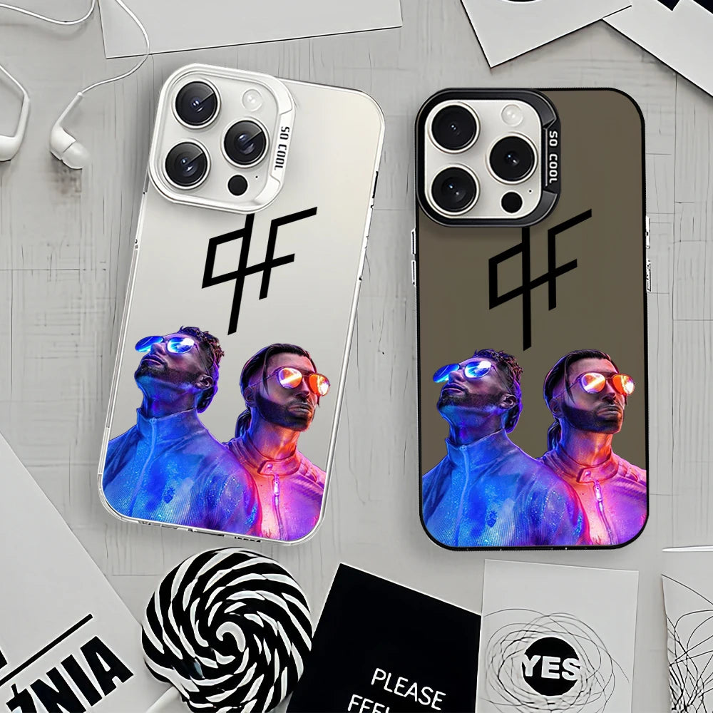 Rapper P-PNL Deux freres Laser Phone Case for iPhone 12 11 13 14 15 16 Max Pro Plus IMD Shockproof Silicone Coque