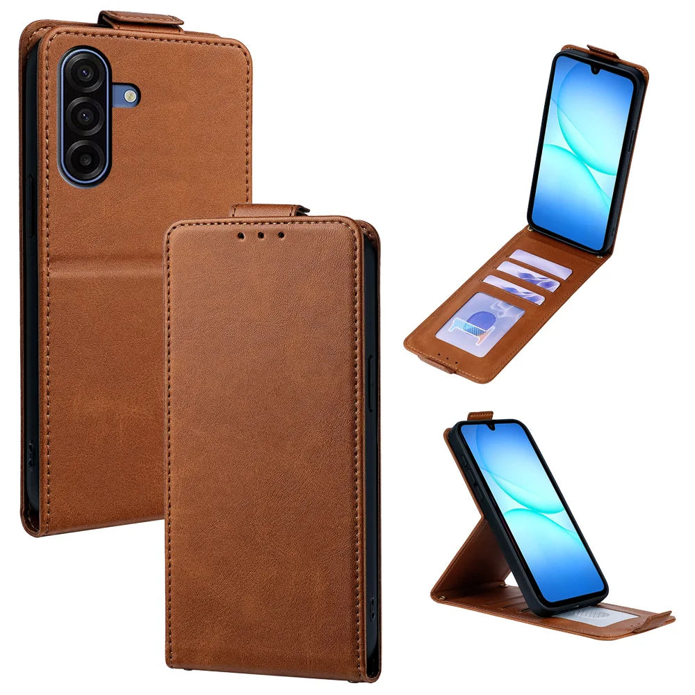 Flip Case For Motorola Moto G86 G66J G56 G85 G75 G55 G45 G84 G54 G34 G24 G73 G53 G23 Classic Vertical Open UP Down 3 Cards Cover