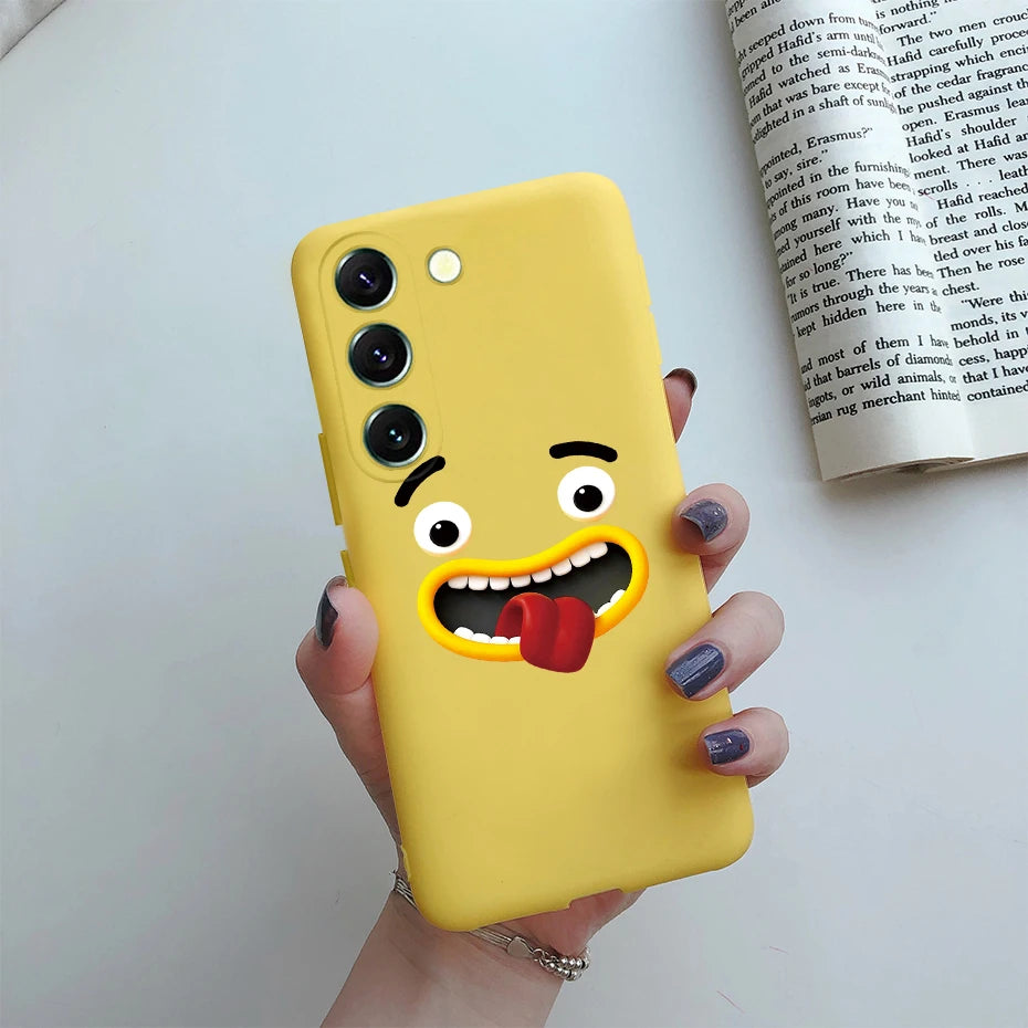 For Samsung S23 Case Cute Soft Silicone TPU Back Cover For Samsung S23 Plus + Phone Case on Samsung Galaxy S23 Ultra Coque Funda