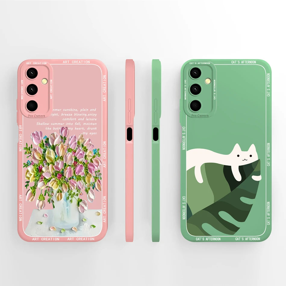 For Samsung Galaxy A24 Phone Case Cute Panda High Quality Liquid Silicone Anti Drop Soft Back Cover For Samsung A 24 Phone Shell