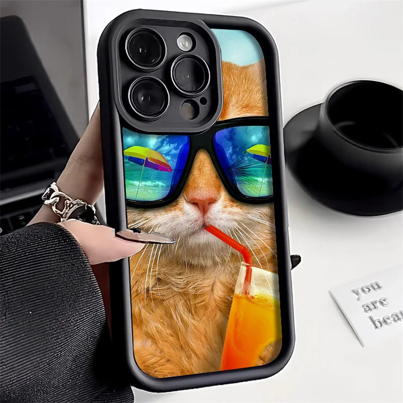 Cartoon Cute Bear Phone Cases For iPhone 11 Cases iPhone 14 16 15 Pro Max 12 13 Pro XS XR X 7 8 Plus SE 2022 SE2020 Back Cover