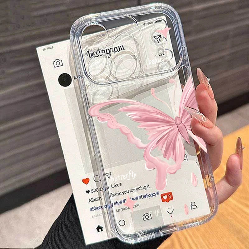 Retro Butterfly Transparent Phone Cases For Motorola Moto Edge 40 Pro G53 G30 G32 G73 G72 G71 G22 G52 G60 G60S G9 Play Plus Case