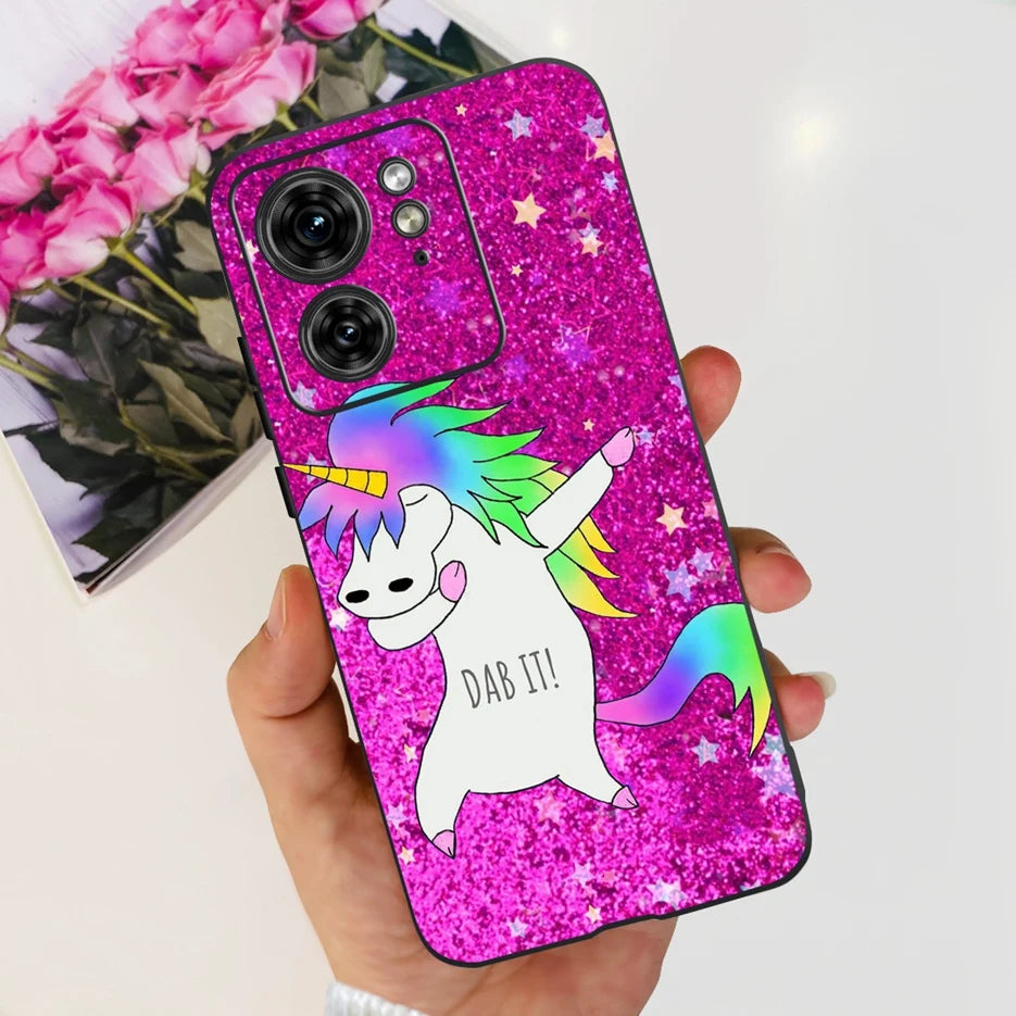 For Motorola Edge 40 Case XT2303-2 Colorful Flower Painted Back Cover 6.55'' Soft Fundas For Motorola Edge 40 Edge40 Phone Cases