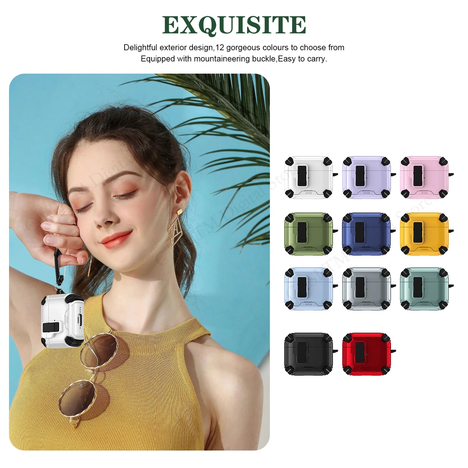 New Style Magnetic Earphone Case For AirPods 4 3 2 1 Pro 2 2nd Cover Creative Second-changing Bracket  Anti-fall Headphone Coque
