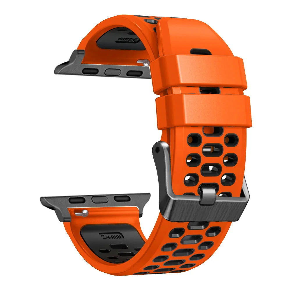 Sport Silicone Strap For Apple Watch Ultra 2 49mm Bracelet Wristband For Apple Watch Series 9 8 7 SE 6 45mm 44mm 42mm Accessory