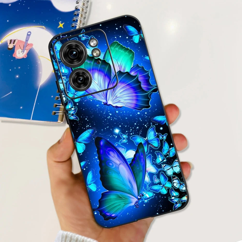 For Motorola Edge 40 Case XT2303-2 Colorful Flower Painted Back Cover 6.55'' Soft Fundas For Motorola Edge 40 Edge40 Phone Cases