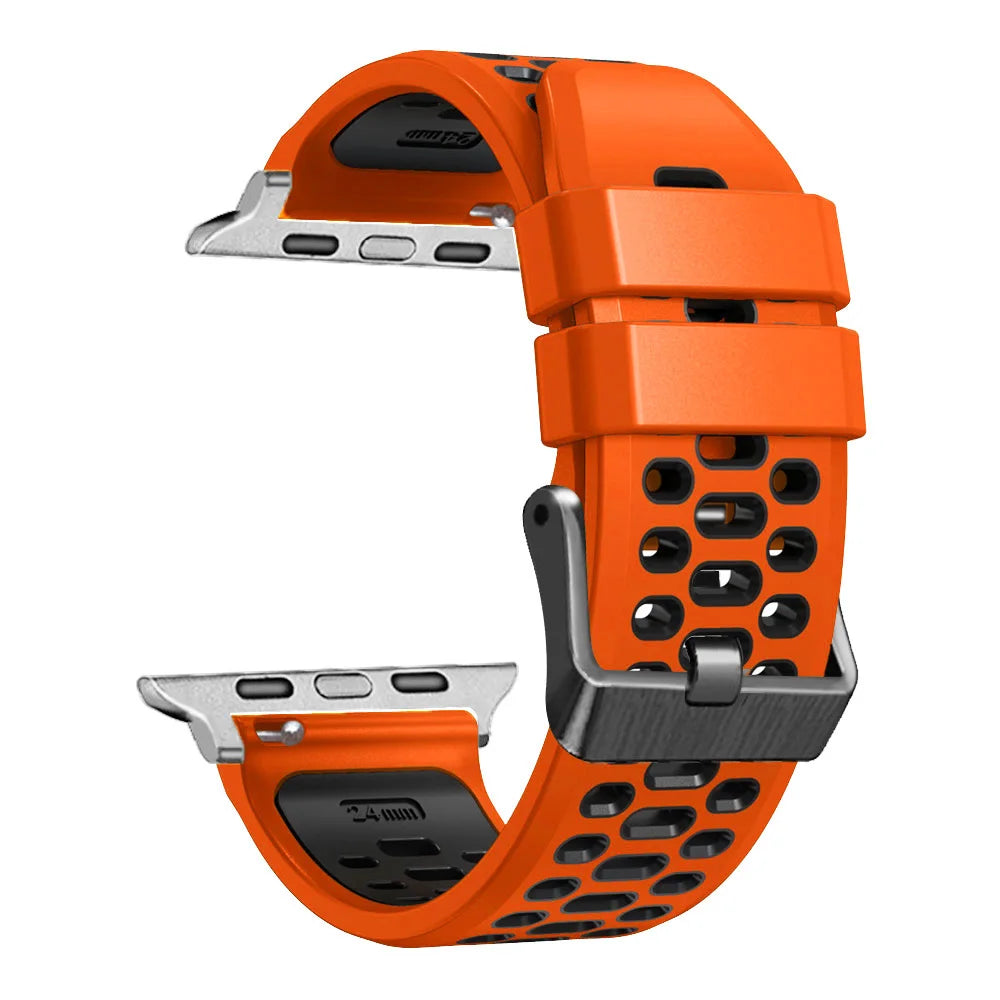 Sport Silicone Strap For Apple Watch Ultra 2 49mm Bracelet Wristband For Apple Watch Series 9 8 7 SE 6 45mm 44mm 42mm Accessory