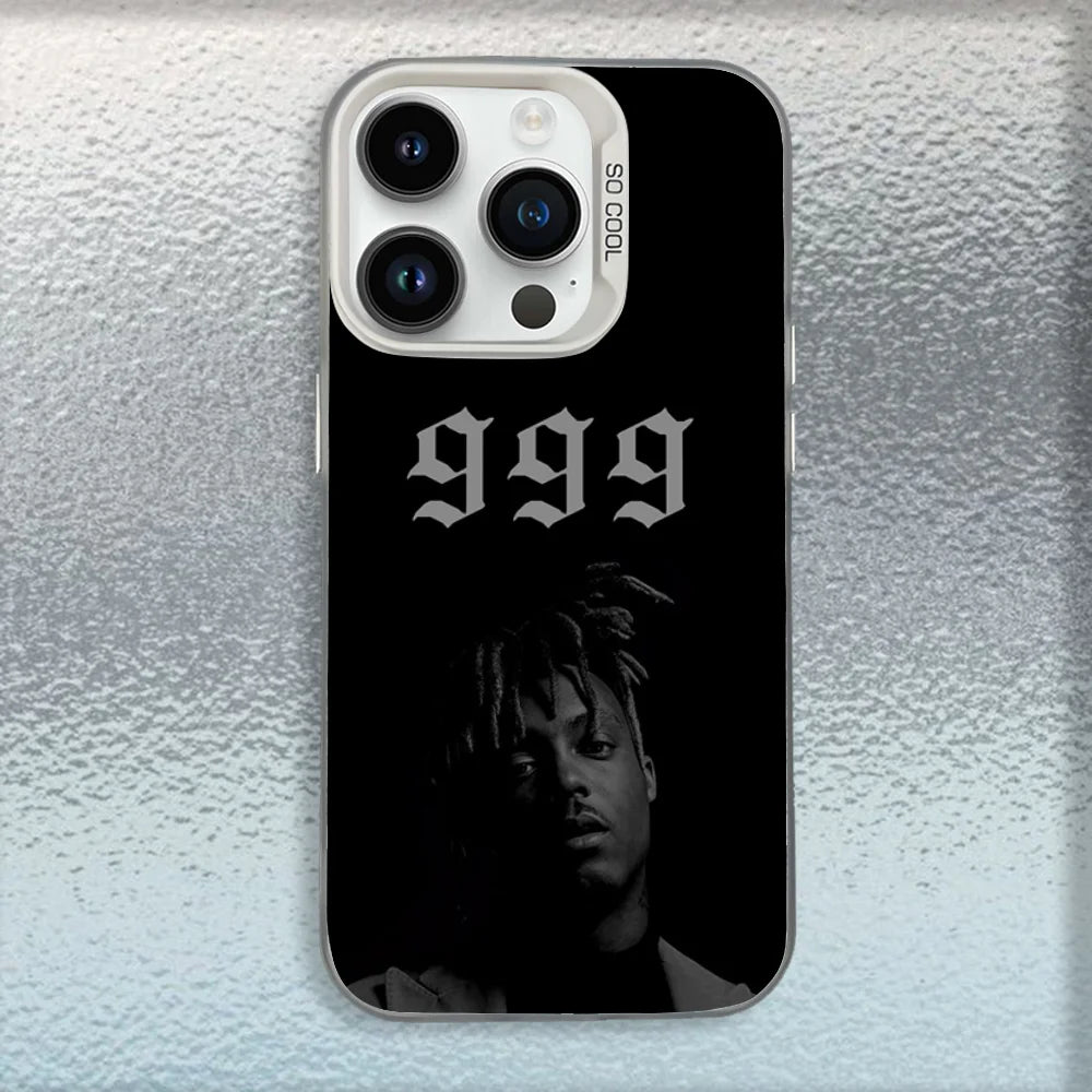 Rapper 999 J-Juice W-WRLD Phone Case For iPhone 16,15,14,13,12,11,Mini,Pro,MAX White Matte Shockproof Cover
