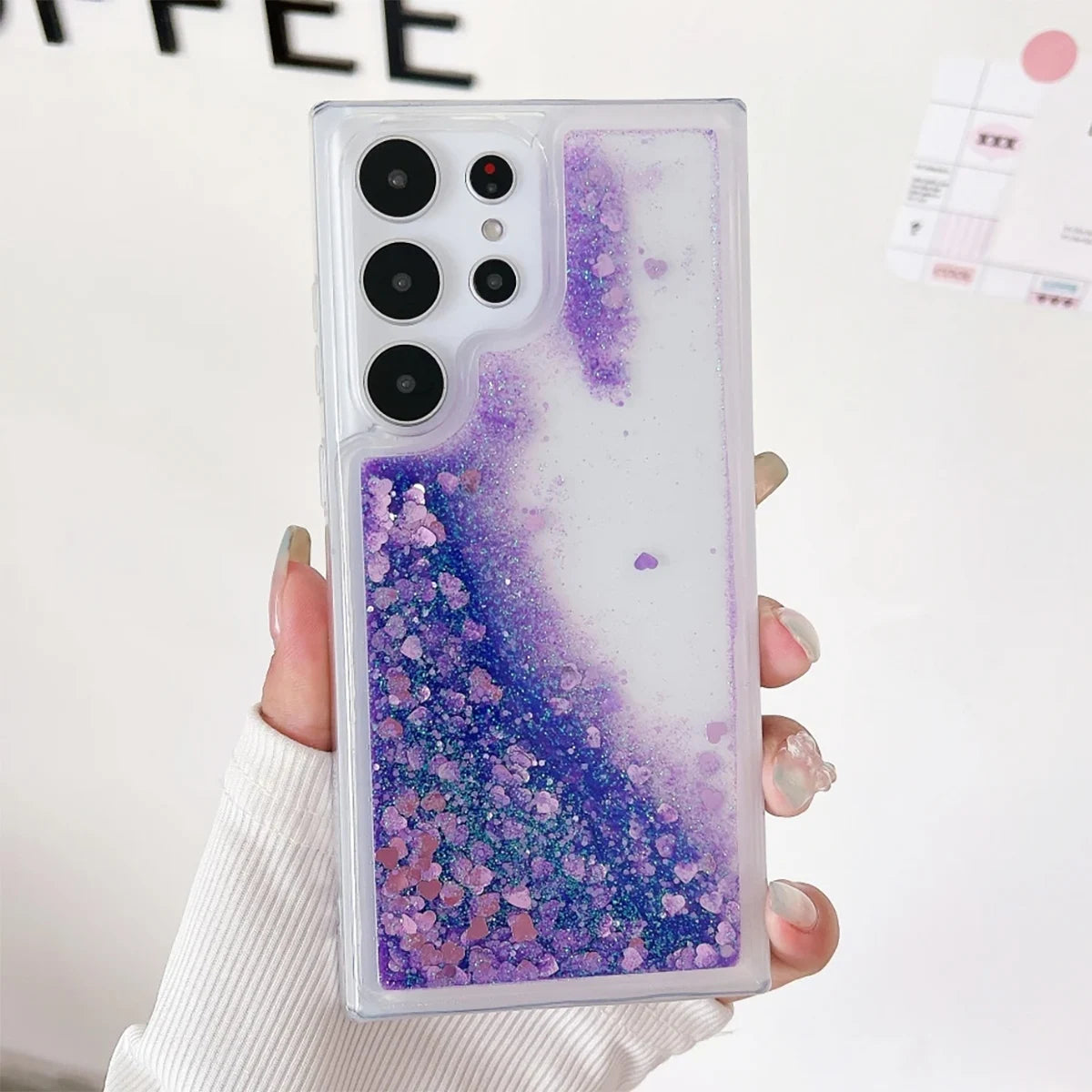 Dynamic Liquid Quicksand Glitter Powder Phone Case For Samsung Galaxy S24 S23 FE S22 S21 S20 Plus S10 Note 20 Ultra 10 9 8 Cover