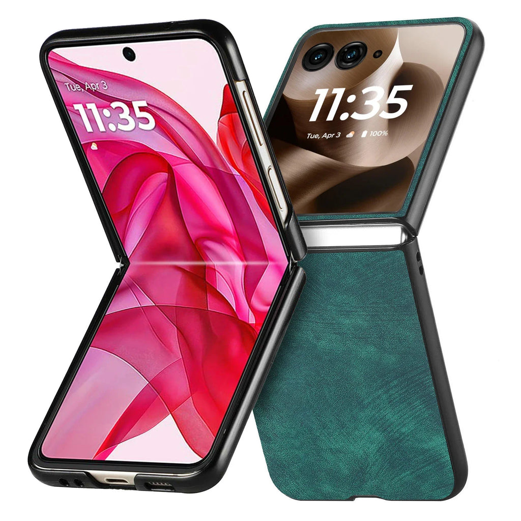 Motorola Razr 60 50 40 Ultra Retro Leather Phone Case - Shockproof Fall Prevention Cover for Moto Razr 60 50 40 Models