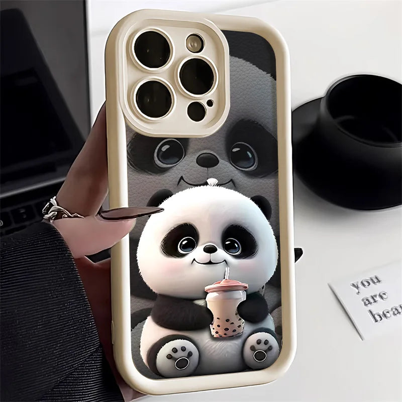 Cartoon Cute Bear Phone Cases For iPhone 11 Cases iPhone 14 16 15 Pro Max 12 13 Pro XS XR X 7 8 Plus SE 2022 SE2020 Back Cover