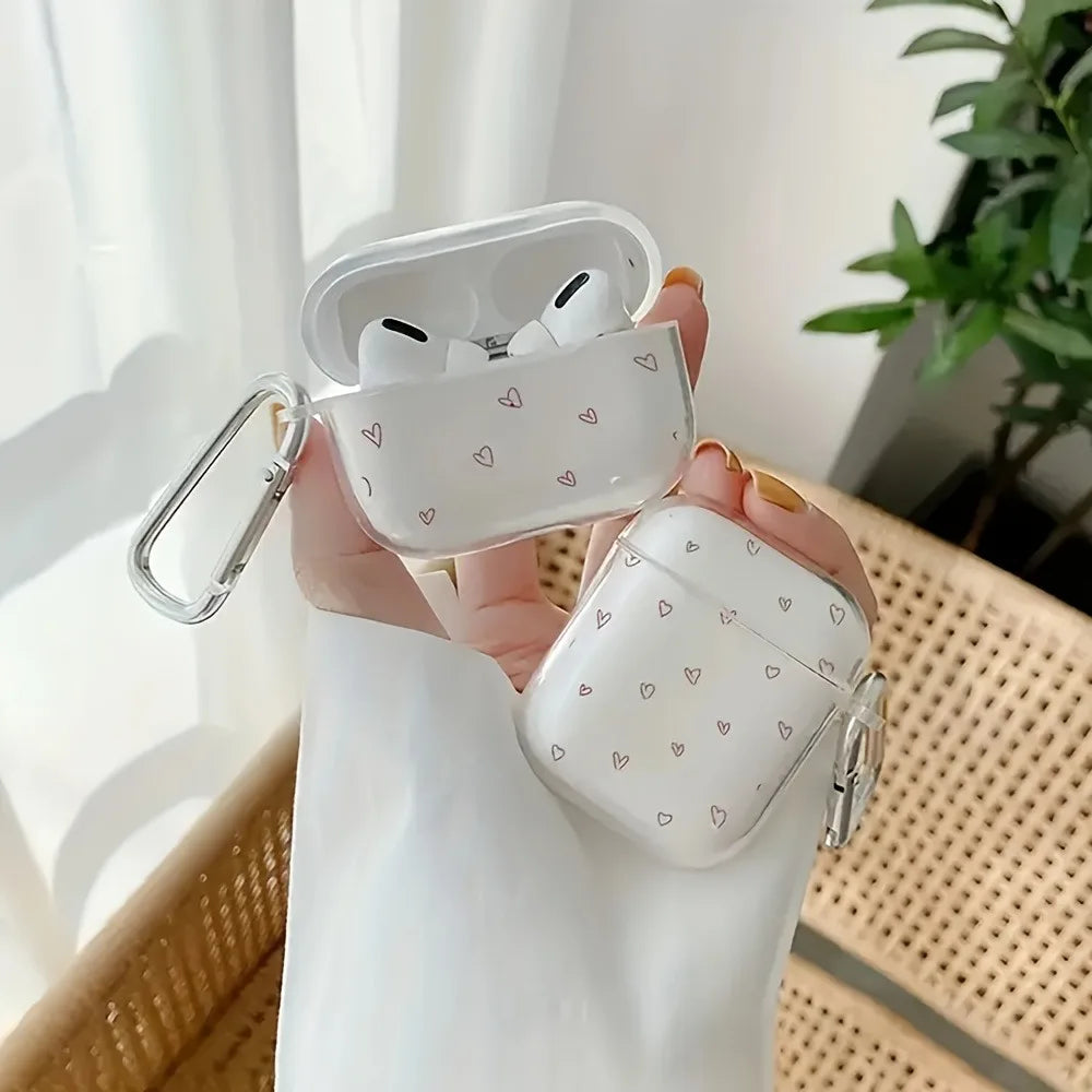 Music Player Cute Star Heart Pattern Protective Case for AirPods 2/3/4 Earphone Cases for AirPods Pro3/Pro2/Pro Headphone Cover