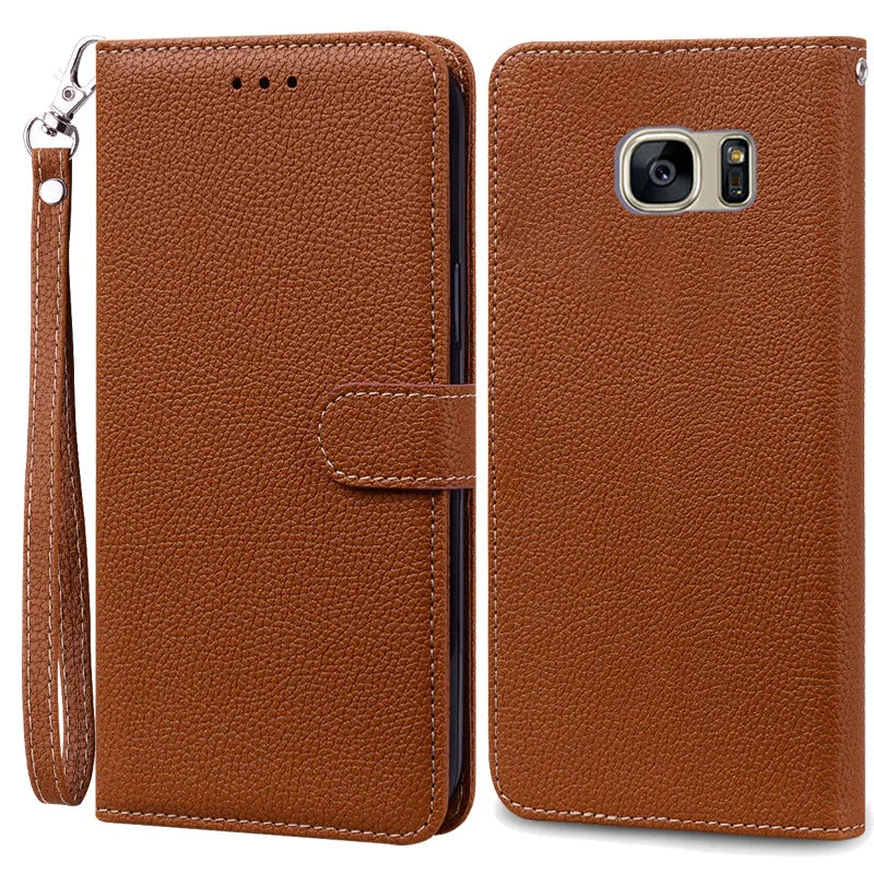 S7Edge Case For Samsung Galaxy S7 Case Leather Wallet On For Samsung S7 Edge Case Soft Flip Cover For Samsung S7 S 7 Edge Fundas