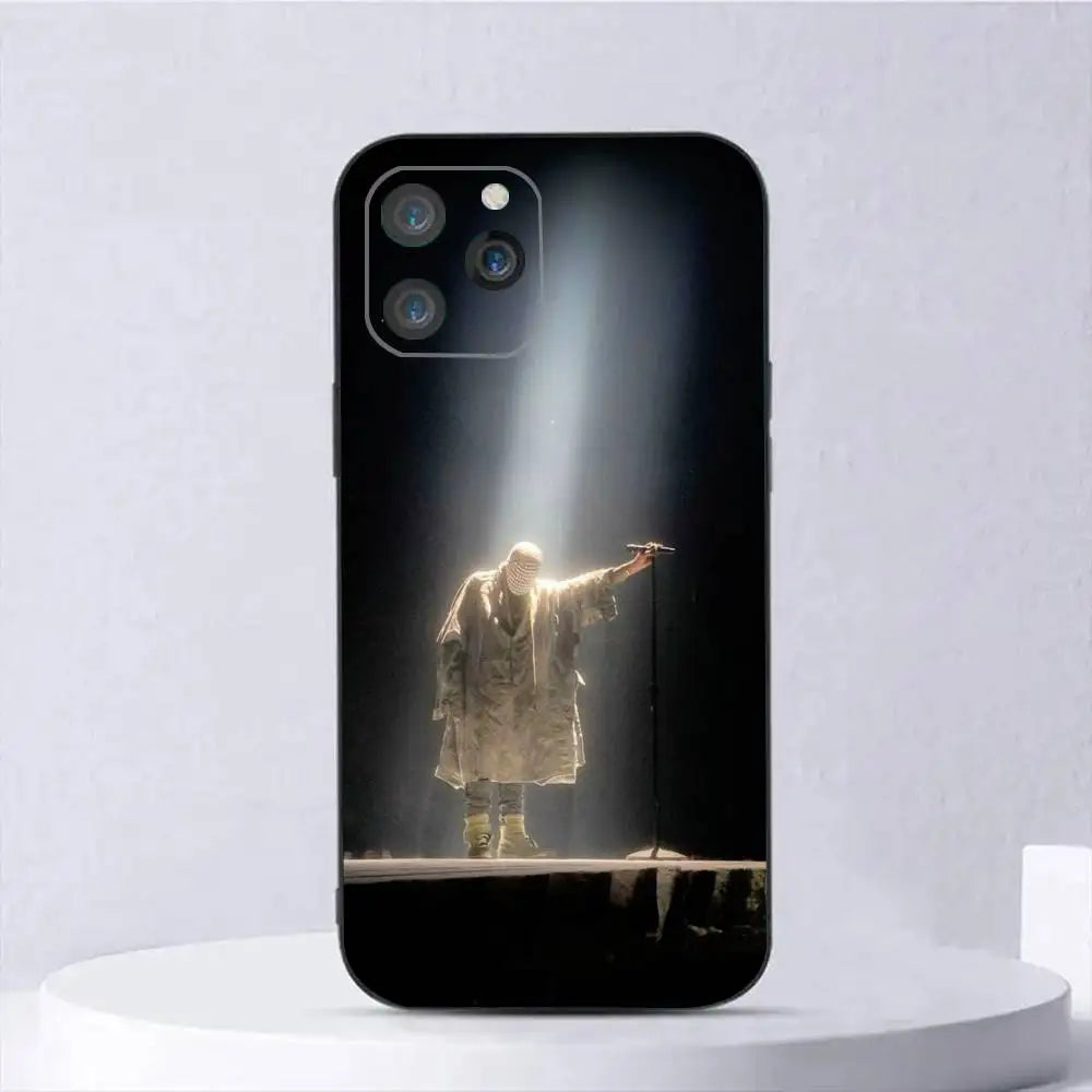 1pc Kanye West Ye Rapper Phone Case Silicone Soft For IPhone 17 Air 16 15 14 13 12 11 Plus Pro Max Plus
