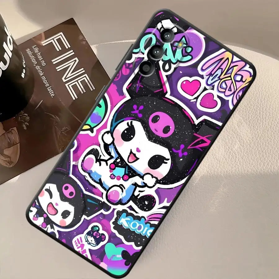 Black Soft Phone Cover Case for Motorola Mot G32 G53 G30 G50 G52 G51 G73 G60s Edge 20 Pro 30 Lite G60 G71 G22 Edge40 G31 Sanrio