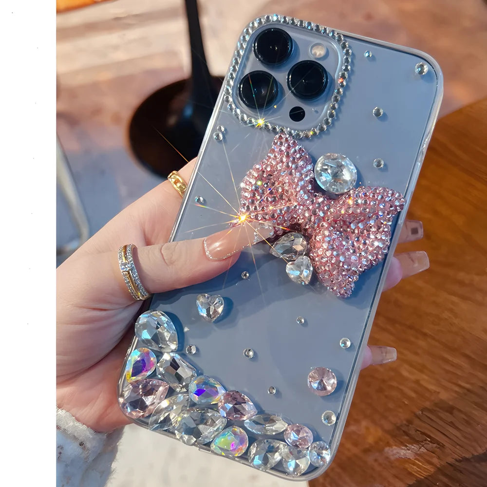 Cases for iPhone 16 15 14 13 12 11 8 7 Pro Max Plus mini X XS XR SE 2020 2022 Case Diamond Phone Cover Sunjolly iPhone 16 Case