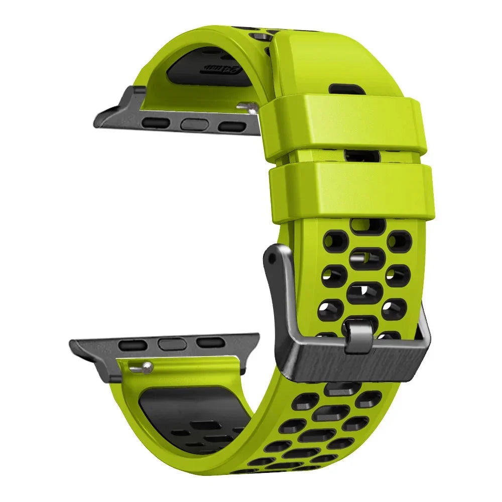 Sport Silicone Strap For Apple Watch Ultra 2 49mm Bracelet Wristband For Apple Watch Series 9 8 7 SE 6 45mm 44mm 42mm Accessory