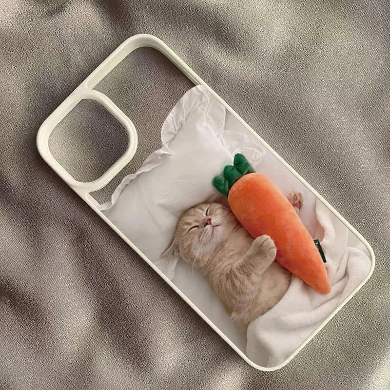Phone Case For Samsung Galaxy S20 S21 S23 S24 Ultra S25 FE A06 A16 A54 A35 A15 A55 A52 A34 5G S25 Funny Cute Cat Silicone Cover