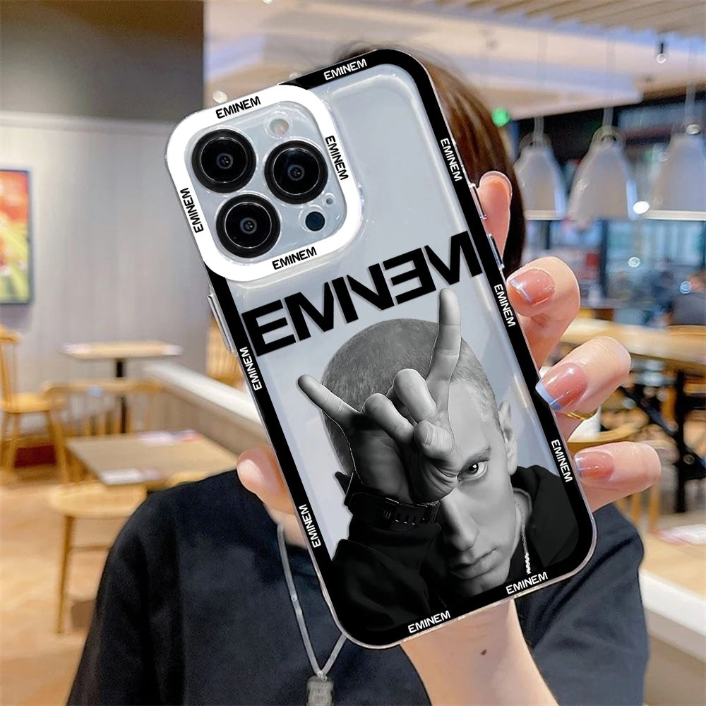Rapper Singer Eminem Phone Case For iPhone 17 16 15 14 13 12 11 Pro Max Mini SE 7 8 Plus 17E Shockproof Non-Slip Cover Fundas