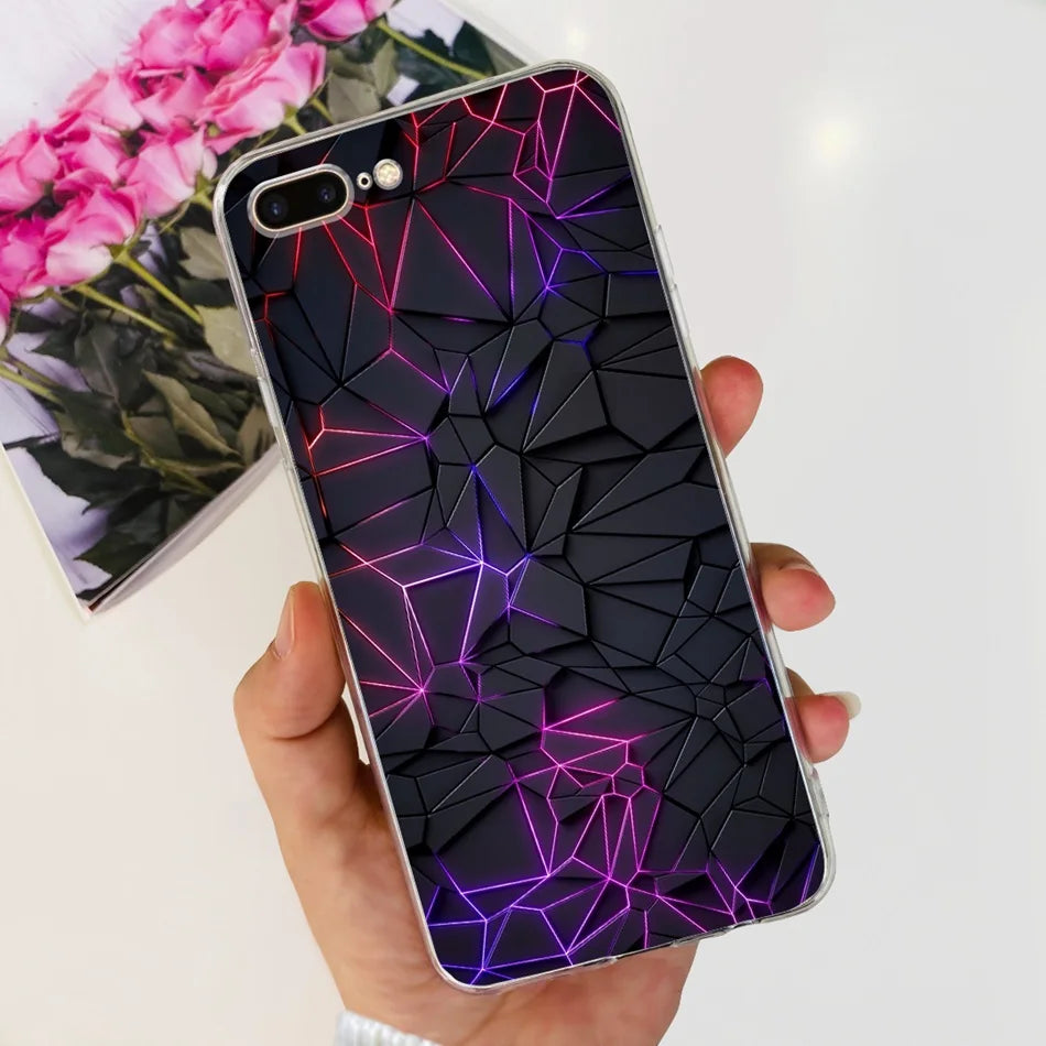 For iPhone 7 8 Plus Phone Case iPhone7 iPhone8 7Plus 8Plus SE 2020 2022 Fashion Cool Pattern Soft Silicone TPU Cases