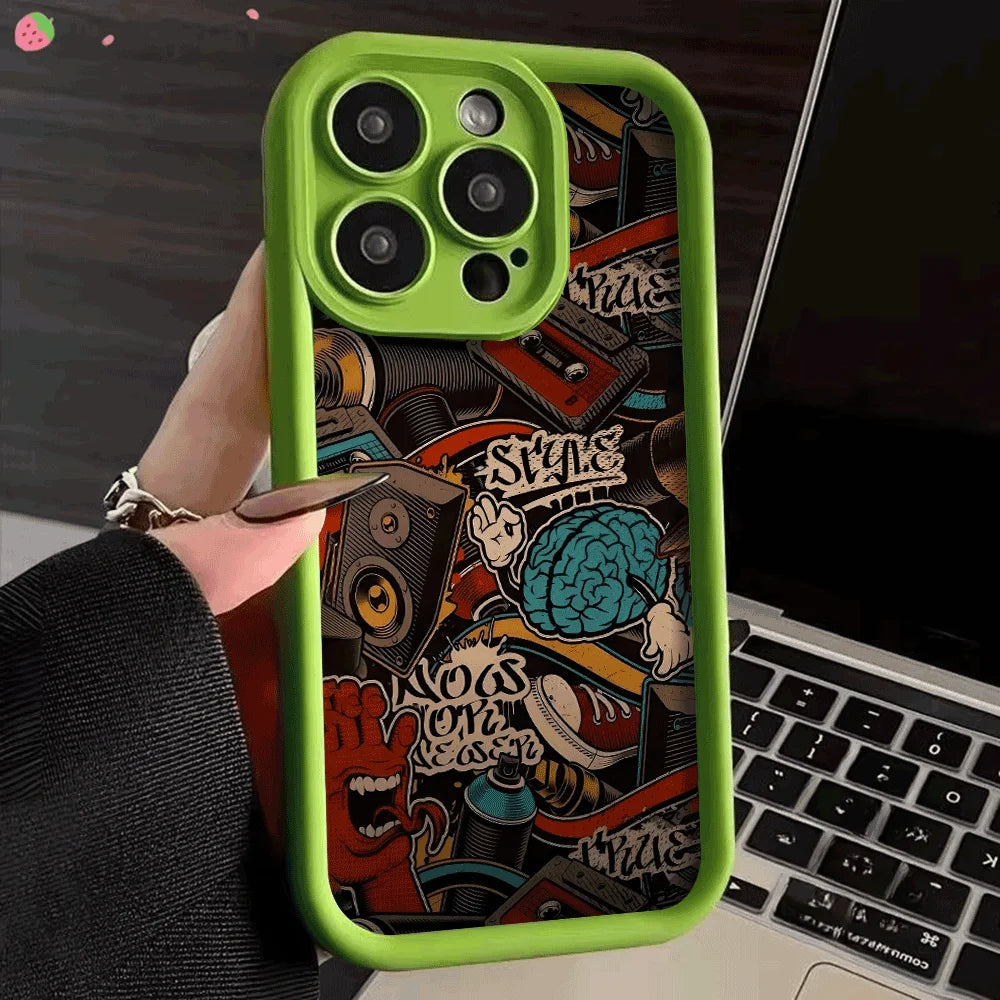 Mechanical gear pattern Phone Case For iPhone 15 16 Pro Max Cases iPhone 14 13 12 11 Pro XS Max XR X 7 8 Plus Shockproof Cover