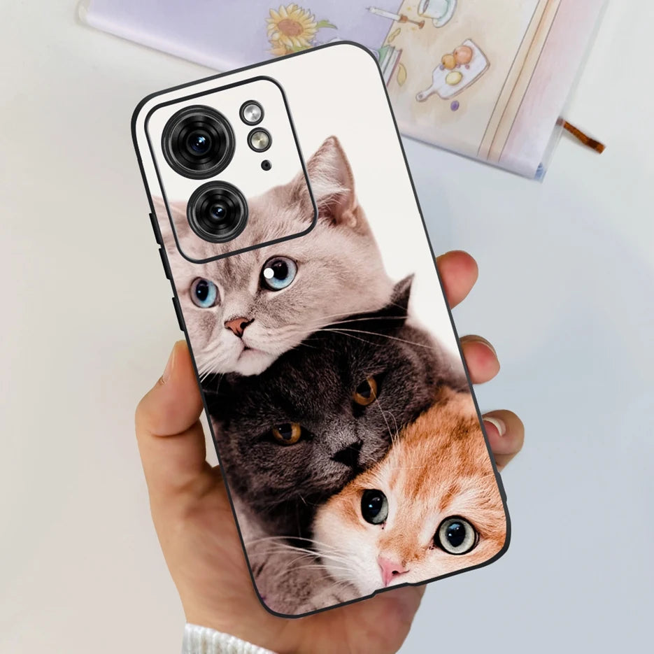 For Motorola Edge 40 Case XT2303-2 Colorful Flower Painted Back Cover 6.55'' Soft Fundas For Motorola Edge 40 Edge40 Phone Cases